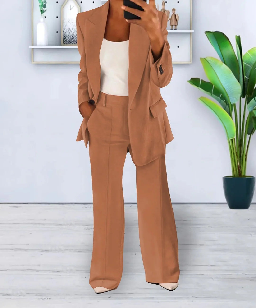Women’s Two-Piece Blazer and Trouser Set