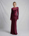Vestido largo de satén elegante para mujer