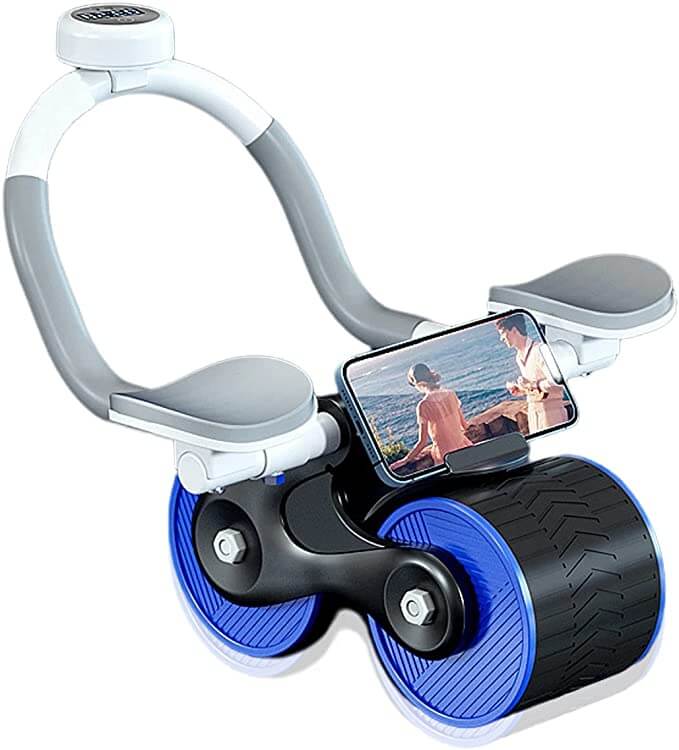 Image of Women's Double Wheel Ab Roller with Phone Holder