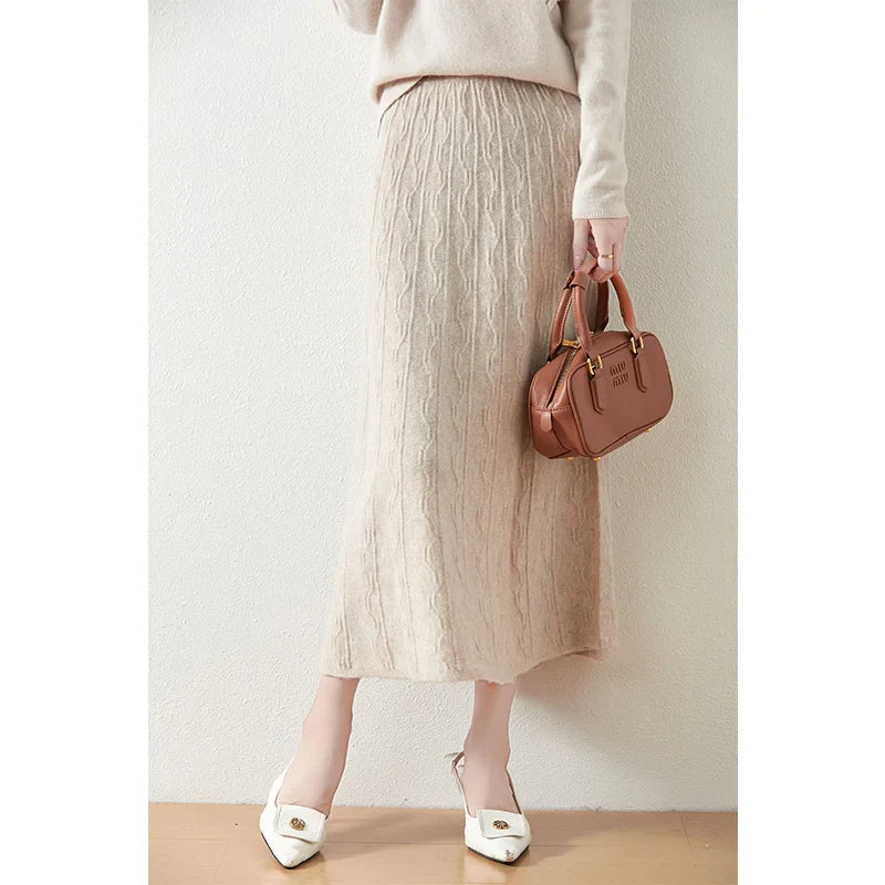 Image of Women's Knit A-Line Midi Skirt