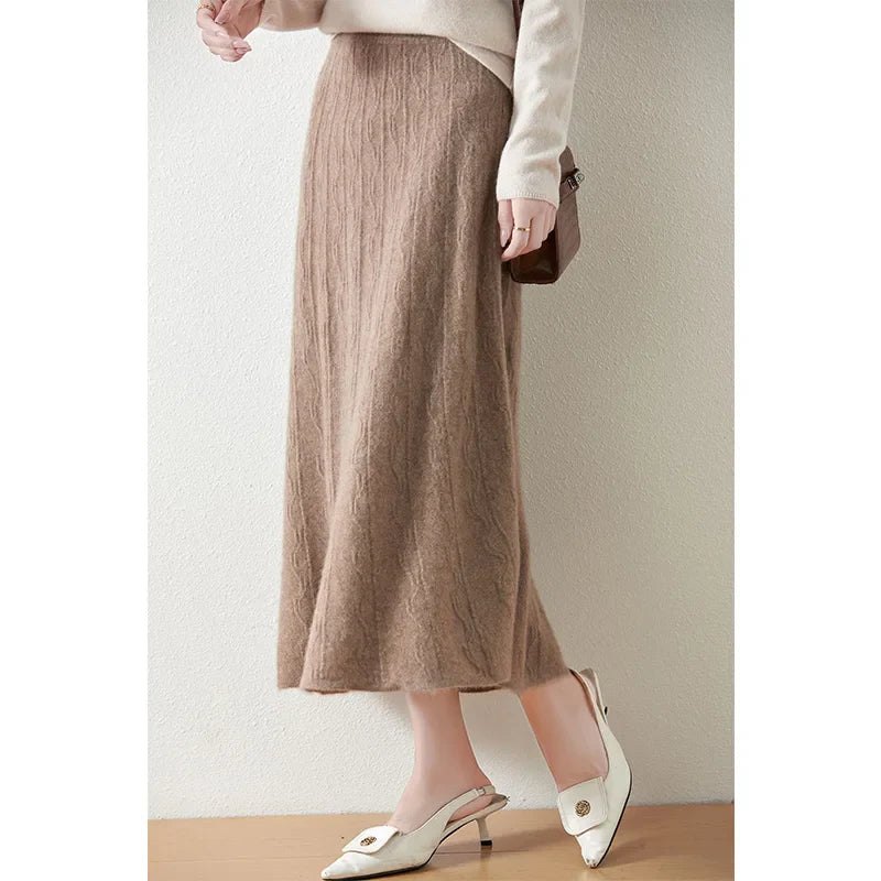 Image of Women's Knit A-Line Midi Skirt
