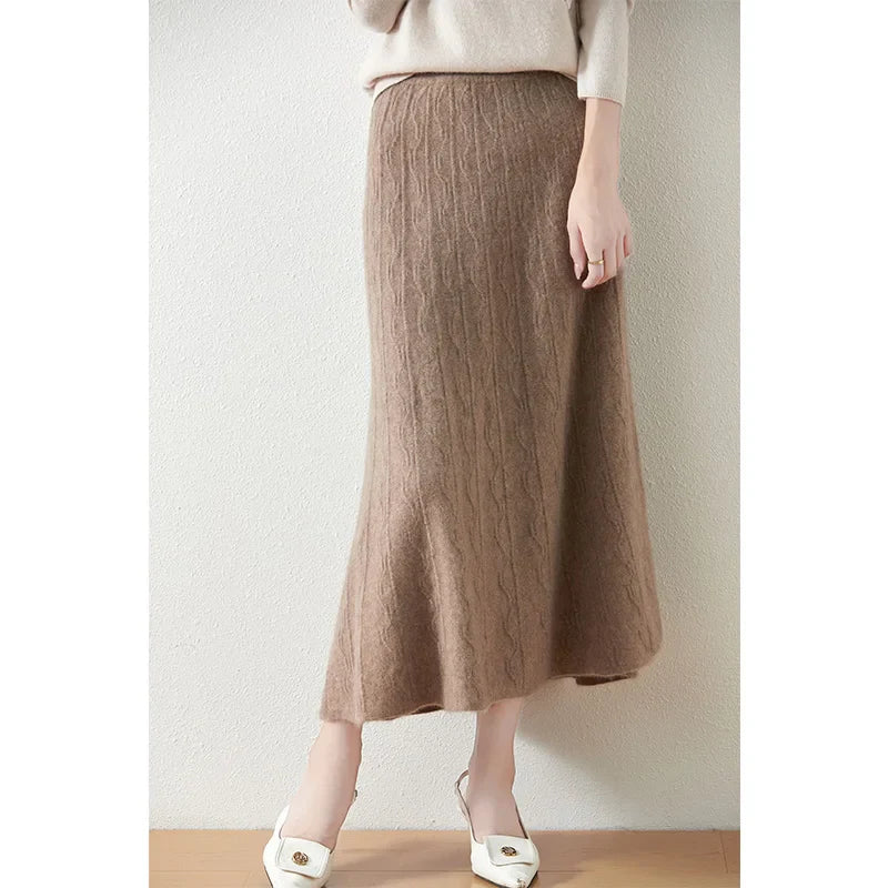 Image of Women's Knit A-Line Midi Skirt