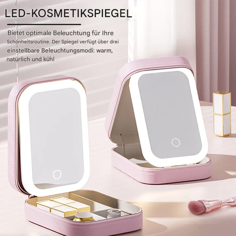 Image of Women's LED Makeup Mirror Cosmetic Organizer