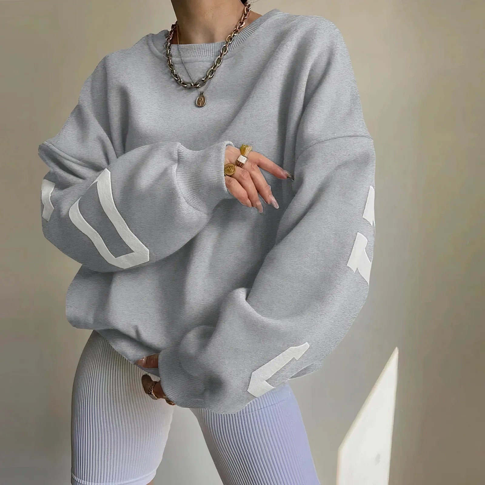Image of Women's Oversized Crew Neck Sweater