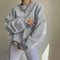 Jersey oversize de cuello redondo para mujer