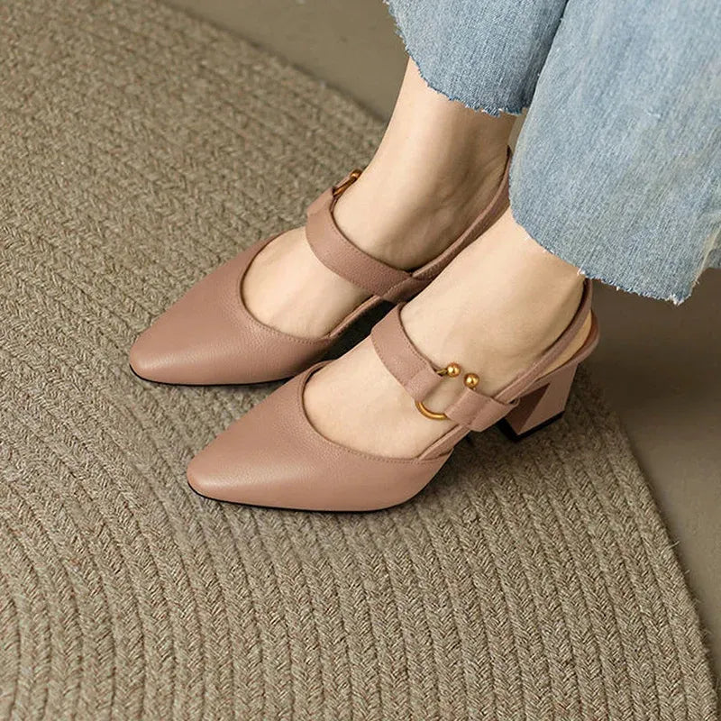 Image of Women's Pointed Toe Slingback Heels