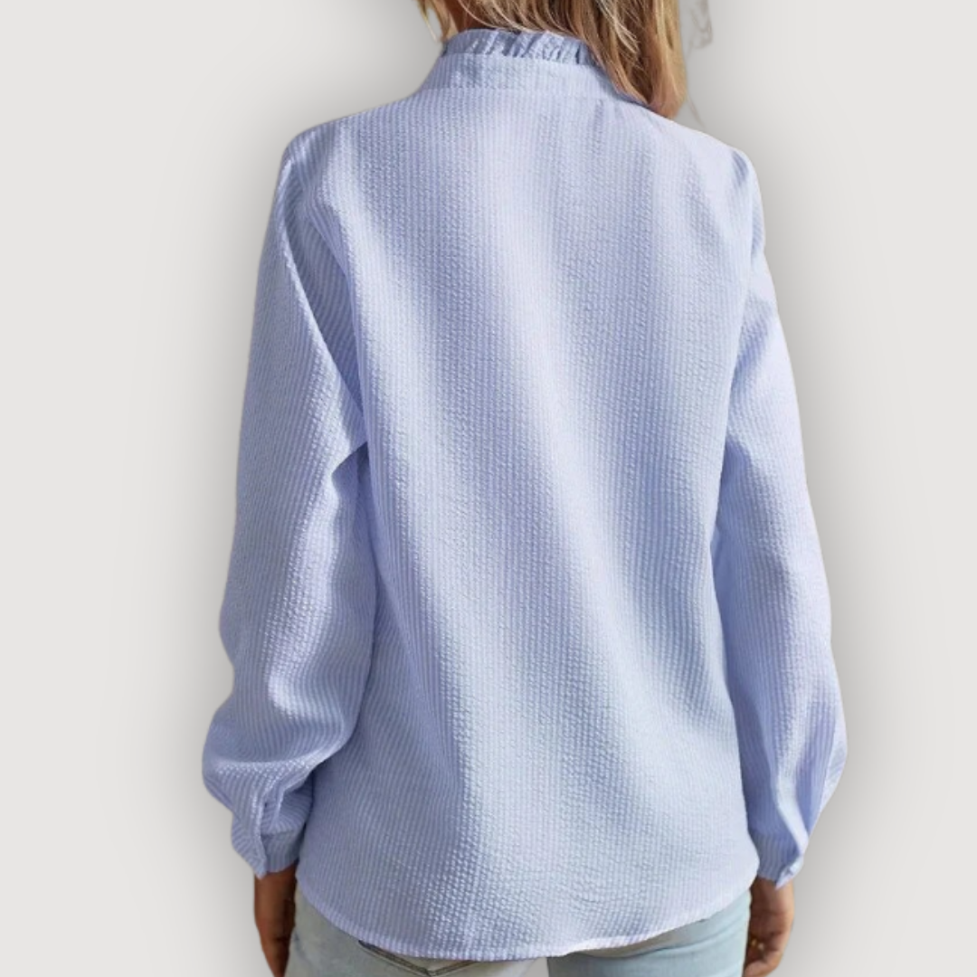 Image of Women's Ruffle Long Sleeve Blouse