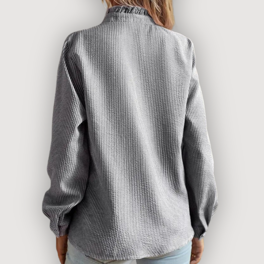 Image of Women's Ruffle Long Sleeve Blouse