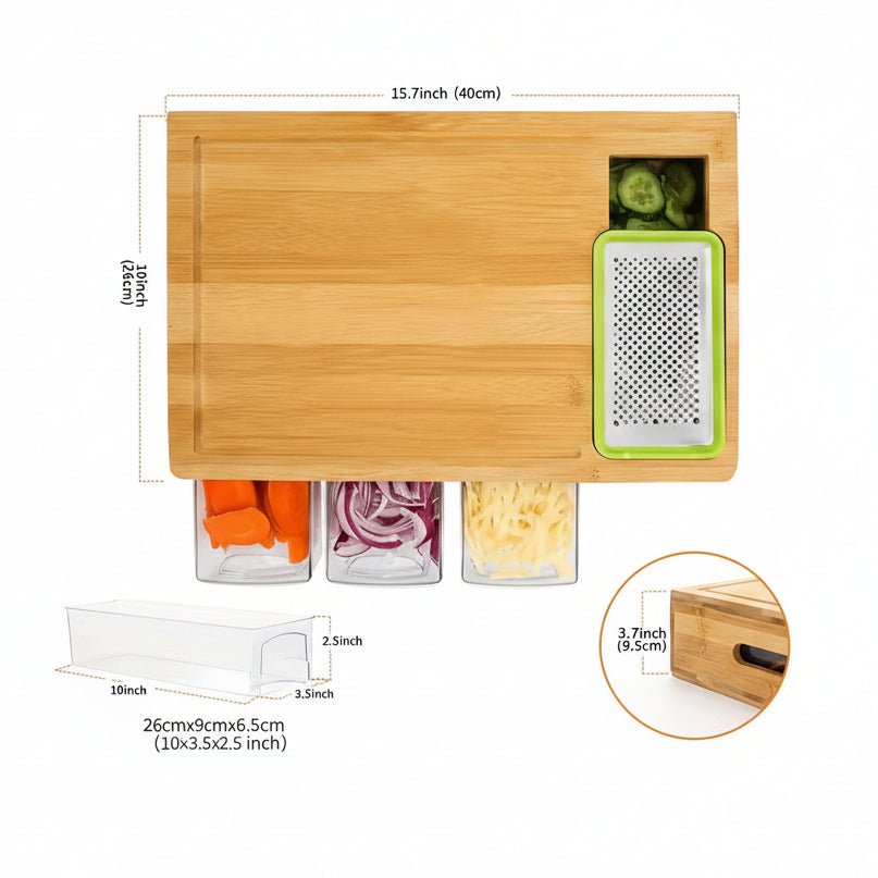 Image of Women's Storage Bamboo Cutting Board