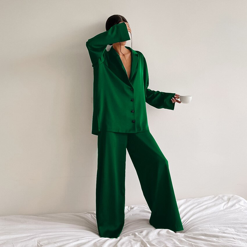 Image of Women's Wide Leg Pant Set
