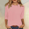 Women's 3/4 Sleeve Top | Relaxed Fit Crew Neck Casual Shirt | Lightweight Everyday Basic Three Quarter Sleeve Tee