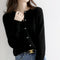 Cardigan da donna morbido con bottoni - Maglione in maglia a maniche lunghe dalla vestibilità slim - Top classico con collo rotondo, perfetto da indossare sotto altri capi, per un look casual o da lavoro