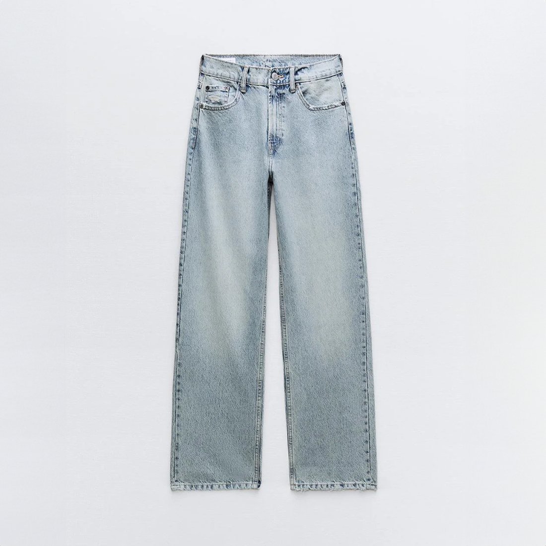 Vaqueros rotos para mujer | Vaqueros vintage de corte recto con detalles desgastados y bolsillo trasero en contraste | Corte holgado de estilo urbano